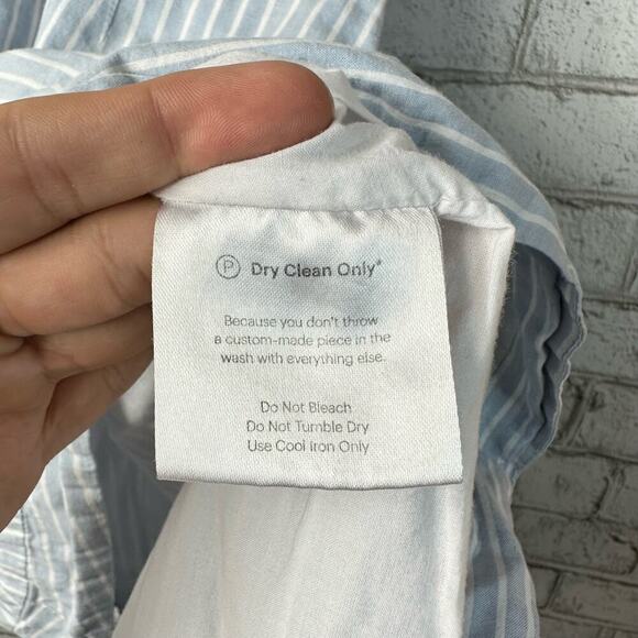 Fame and Partners Dress Sweetheart Mini Stripe Cotton Sundress Blue White 0 - Picture 9 of 12